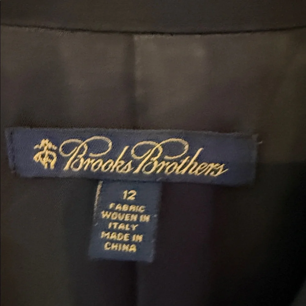 Brooks Brothers Navy Wool Blazer with Gold Buttons, 12 - Picture 9 of 9
